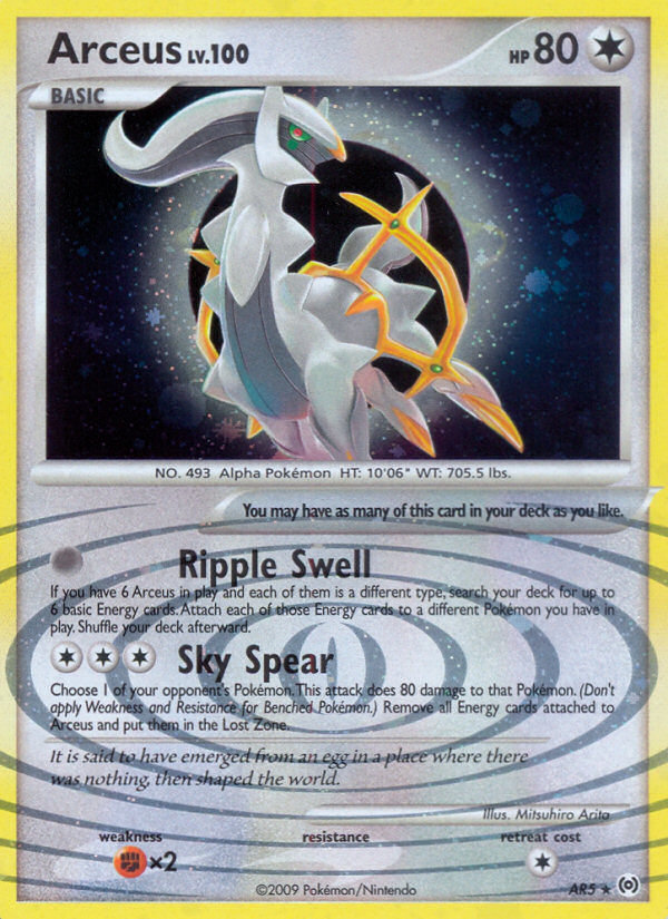 Arceus – Arceus AR5 Pokémon card