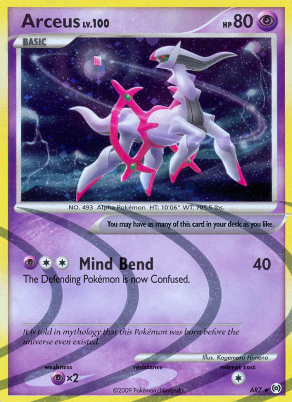 Arceus – Arceus AR7 Pokémon card