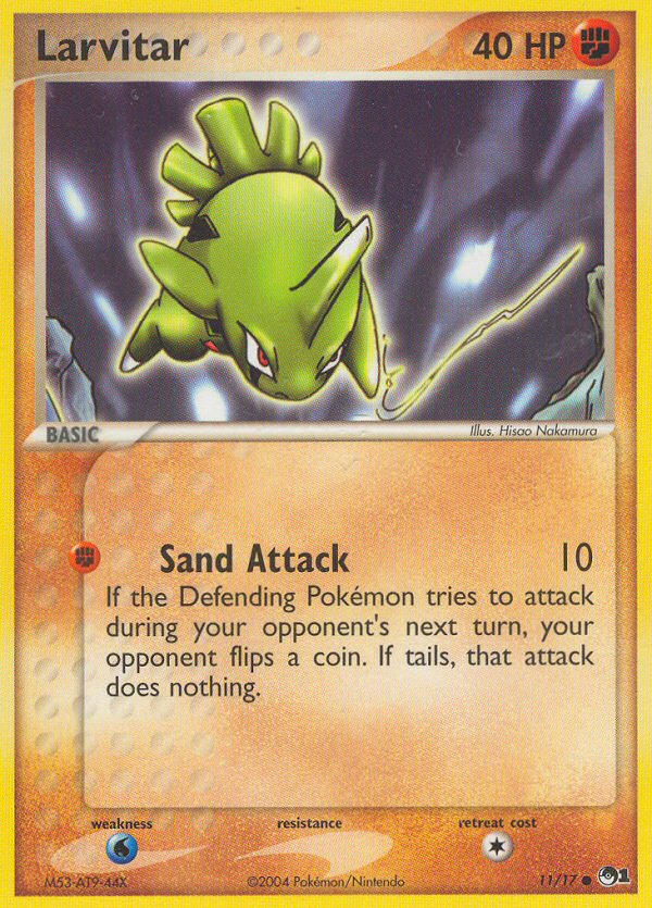 Larvitar – POP Series 1 11/17 Pokémon card