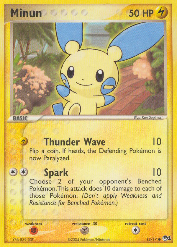 Minun – POP Series 1 12/17 Pokémon card