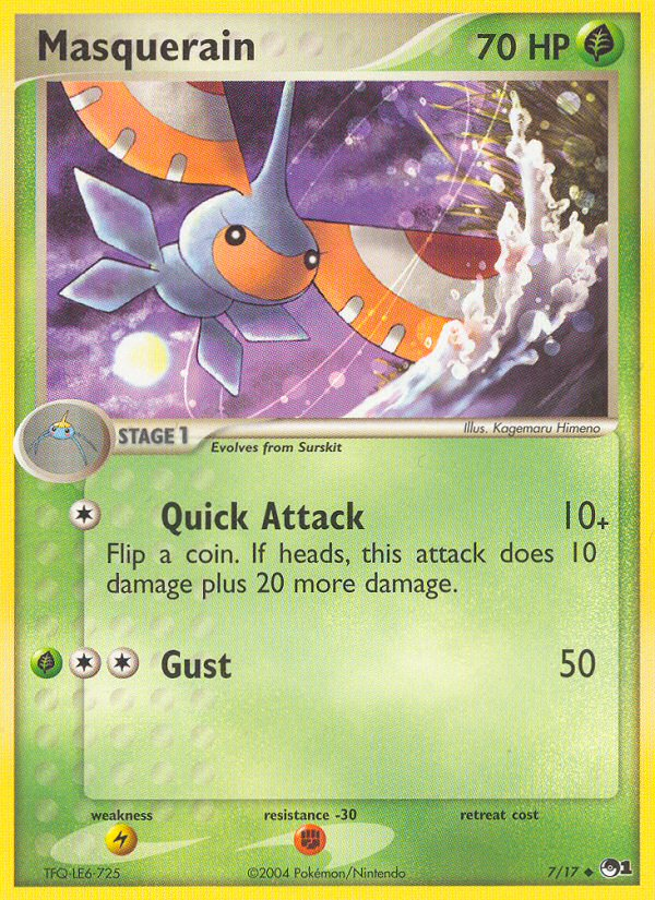 Masquerain – POP Series 1 7/17 Pokémon card
