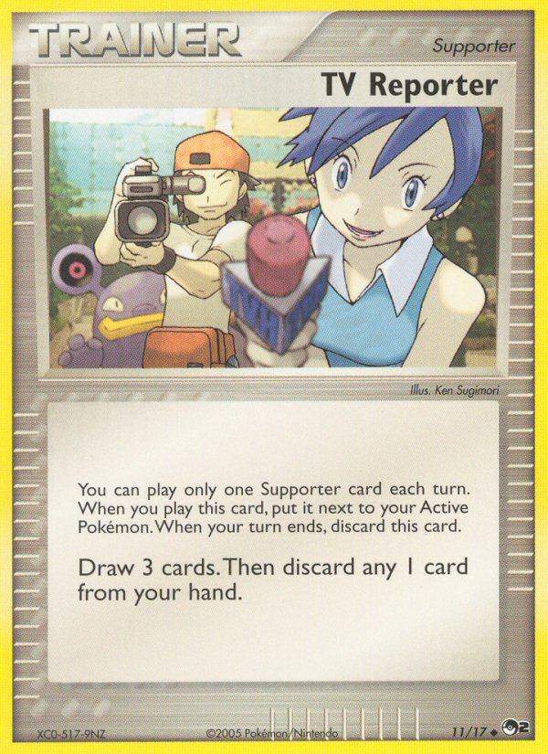 TV Reporter – POP Series 2 11/17 Pokémon card