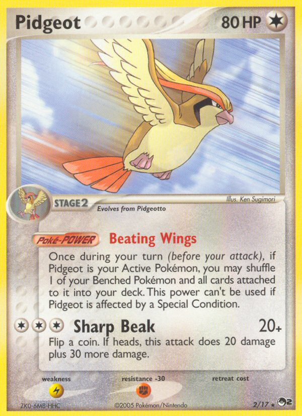Pidgeot – POP Series 2 2/17 Pokémon card