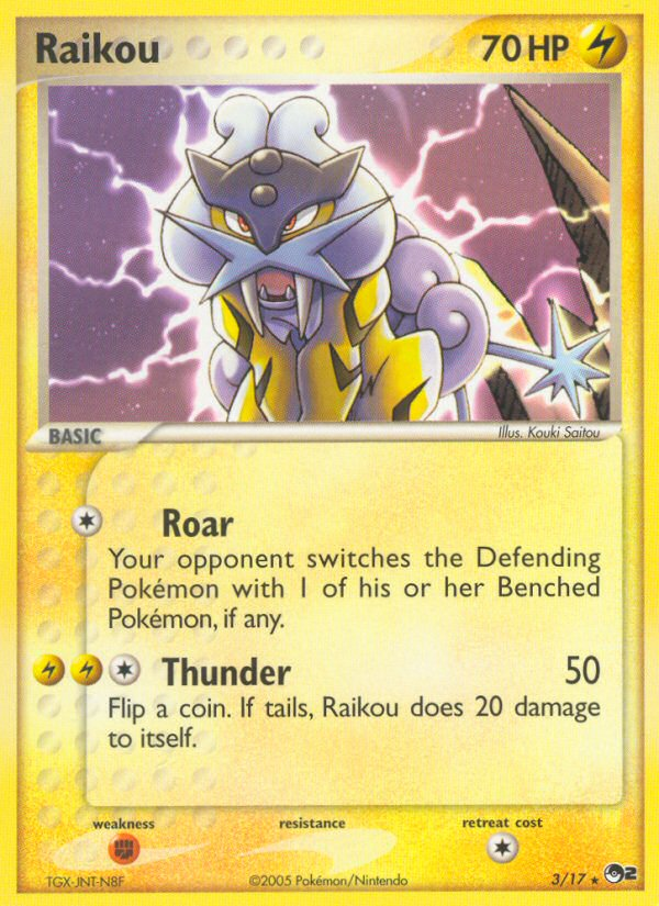 Raikou – POP Series 2 3/17 Pokémon card