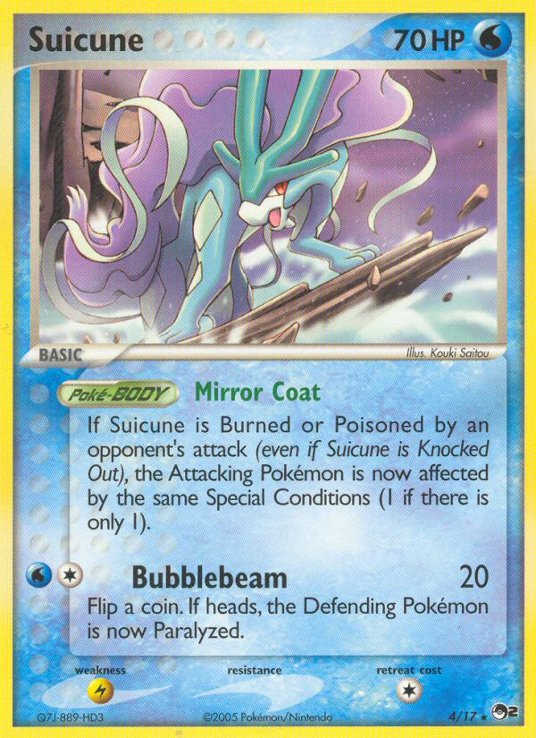 Suicune – POP Series 2 4/17 Pokémon card