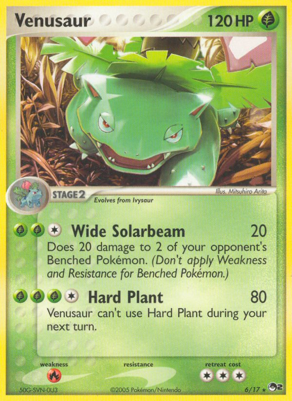 Venusaur – POP Series 2 6/17 Pokémon card
