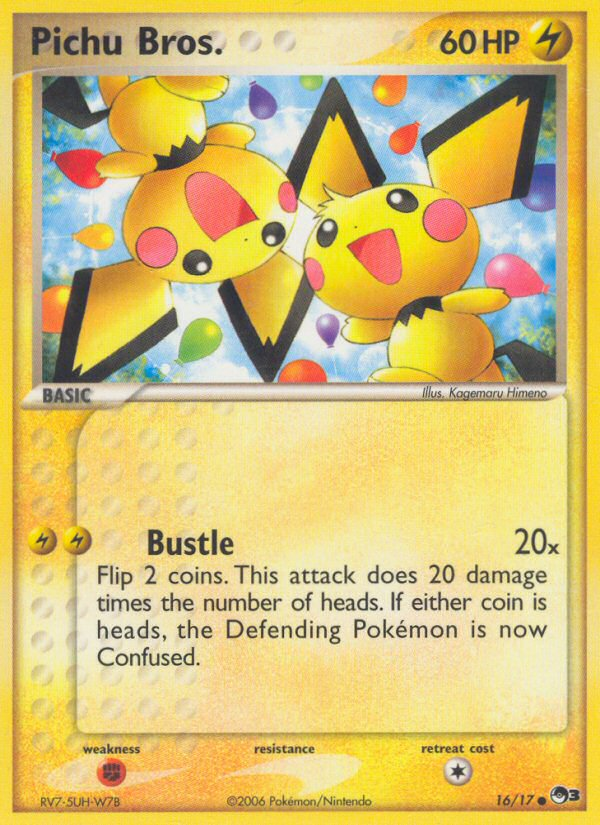 Pichu Bros. – POP Series 3 16/17 Pokémon card
