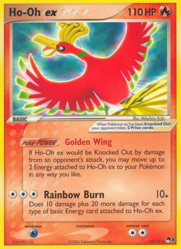 Ho-Oh ex – POP Series 3 17/17 Pokémon card