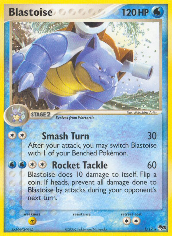 Blastoise – POP Series 3 1/17 Pokémon card