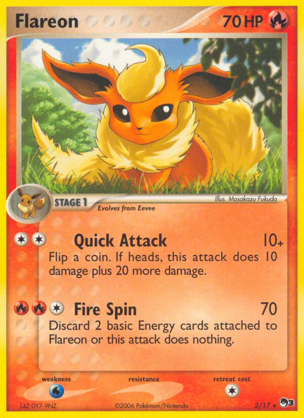 Flareon – POP Series 3 2/17 Pokémon card