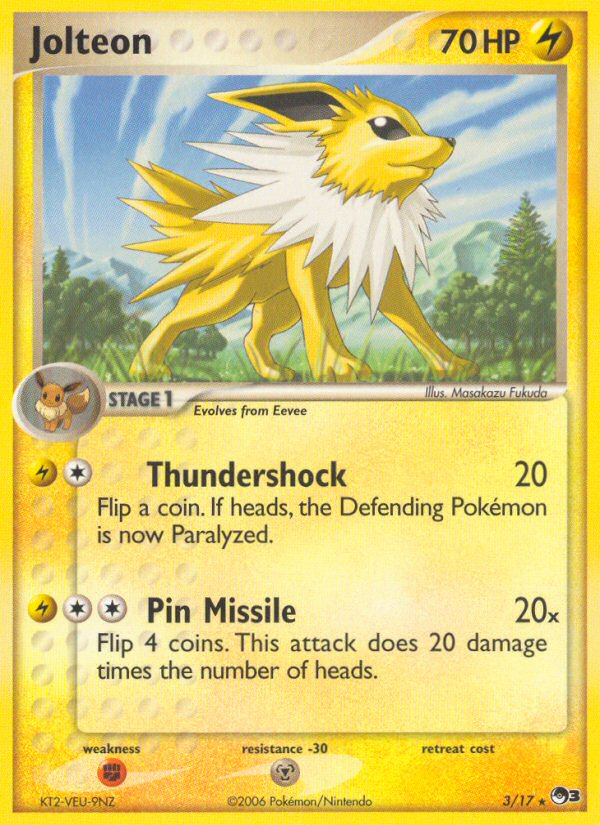 Jolteon – POP Series 3 3/17 Pokémon card