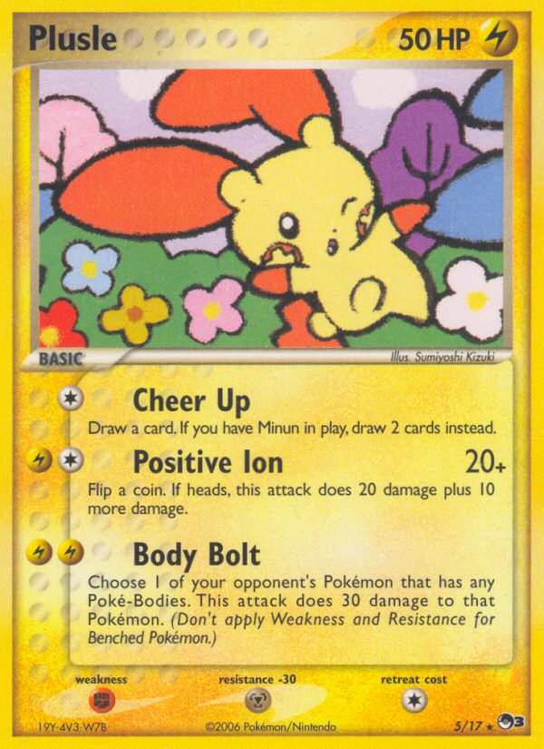 Plusle – POP Series 3 5/17 Pokémon card