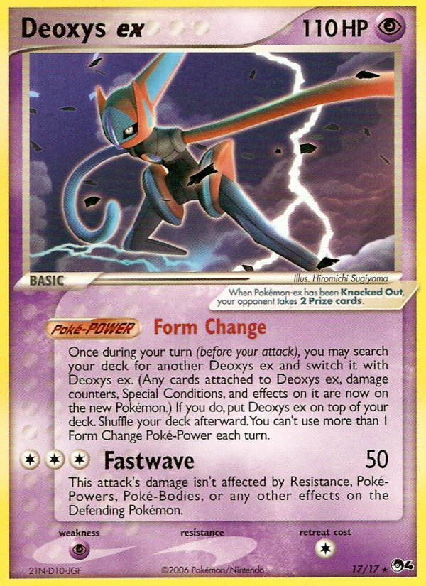 Deoxys ex – POP Series 4 17/17 Pokémon card
