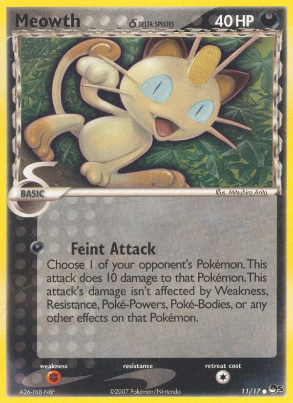 Meowth δ – POP Series 5 11/17 Pokémon card
