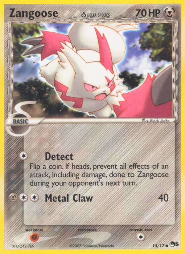 Zangoose δ – POP Series 5 15/17 Pokémon card