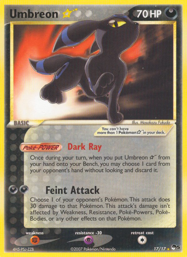 Umbreon ☆ – POP Series 5 17/17 Pokémon card