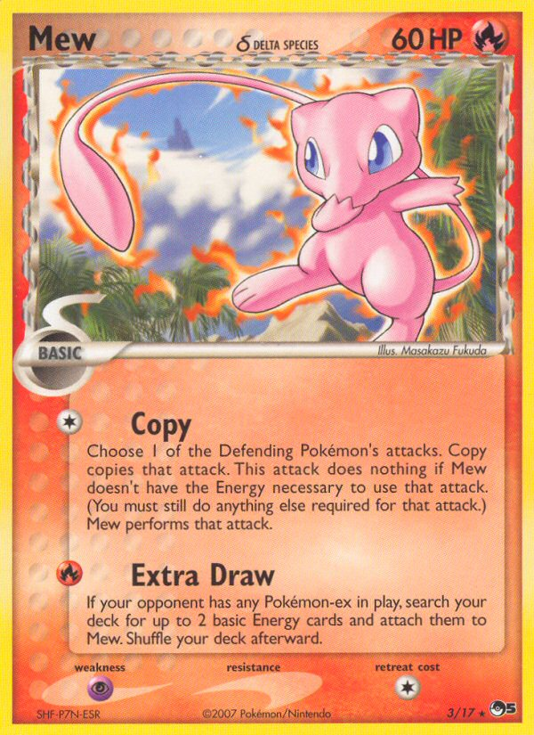 Mew δ – POP Series 5 3/17 Pokémon card
