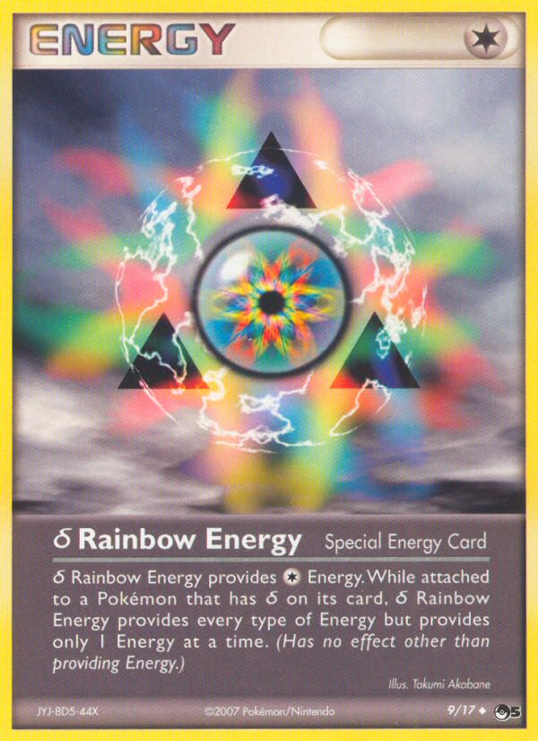 δ Rainbow Energy – POP Series 5 9/17 Pokémon card