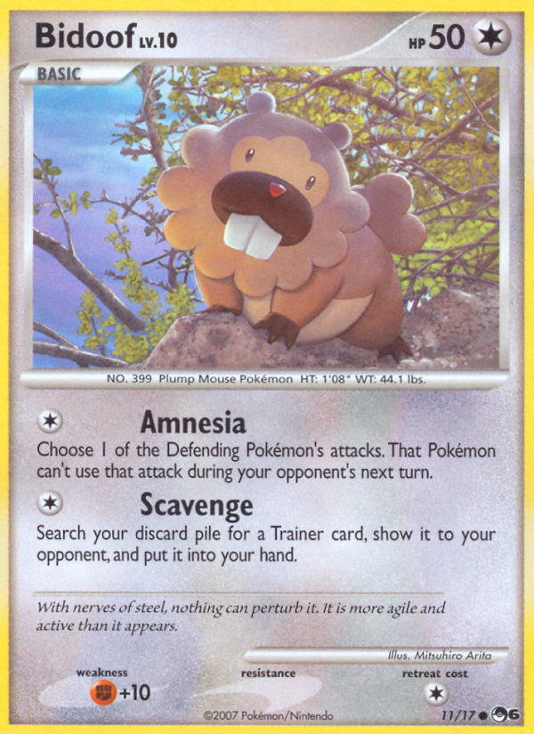 Bidoof – POP Series 6 11/17 Pokémon card