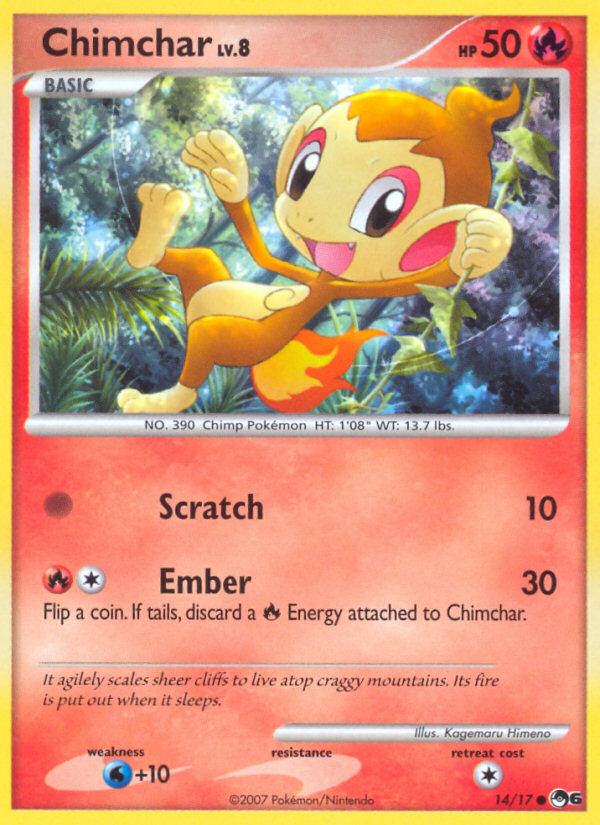 Chimchar – POP Series 6 14/17 Pokémon card