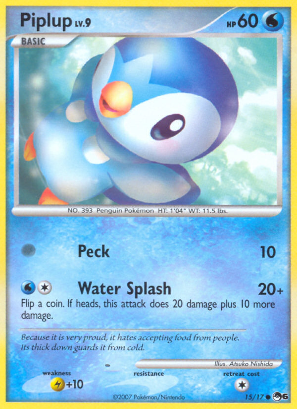 Piplup – POP Series 6 15/17 Pokémon card