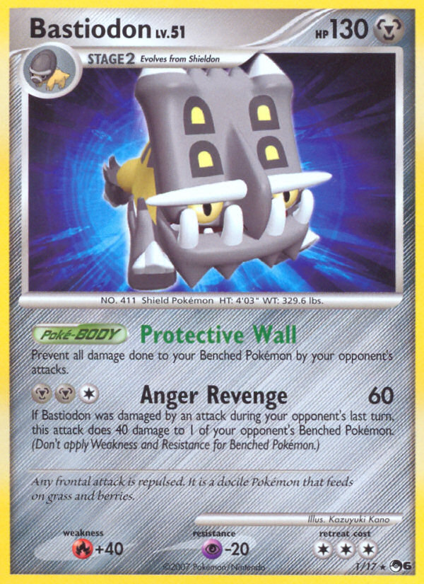 Bastiodon – POP Series 6 1/17 Pokémon card