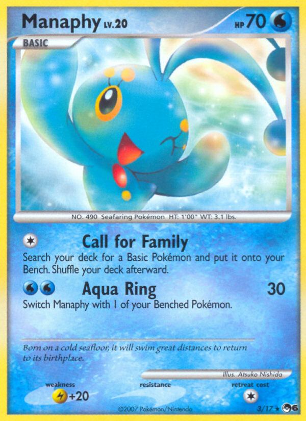 Manaphy – POP Series 6 3/17 Pokémon card