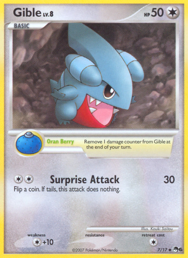 Gible – POP Series 6 7/17 Pokémon card