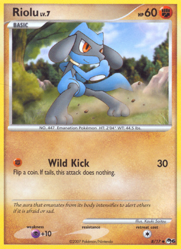 Riolu – POP Series 6 8/17 Pokémon card