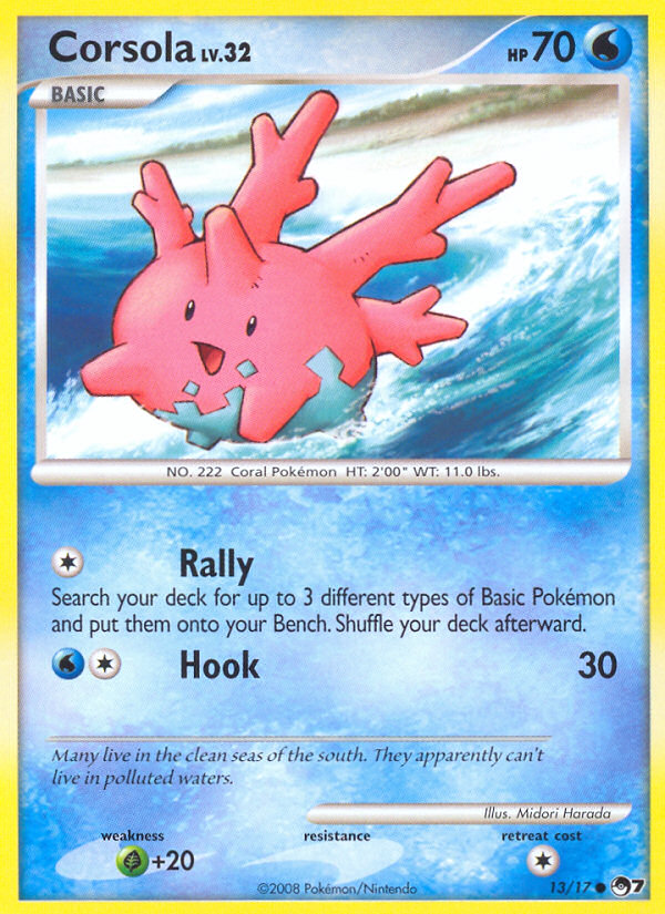 Corsola – POP Series 7 13/17 Pokémon card