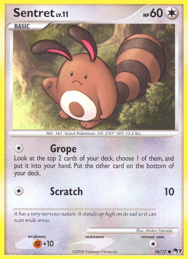 Sentret – POP Series 7 16/17 Pokémon card