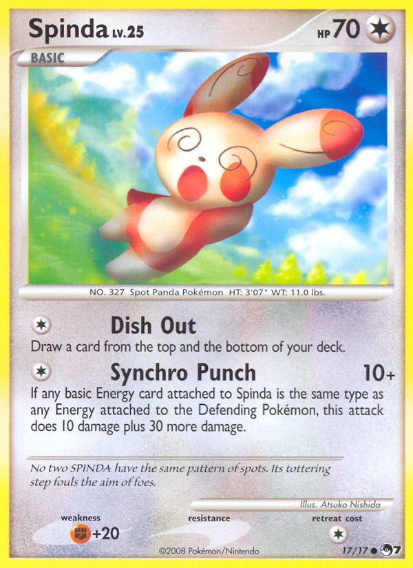 Spinda – POP Series 7 17/17 Pokémon card