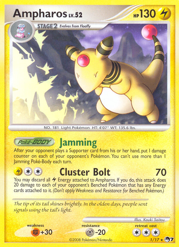 Ampharos – POP Series 7 1/17 Pokémon card