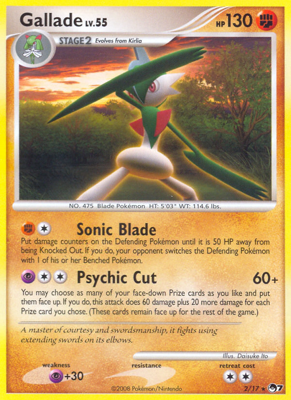 Gallade – POP Series 7 2/17 Pokémon card