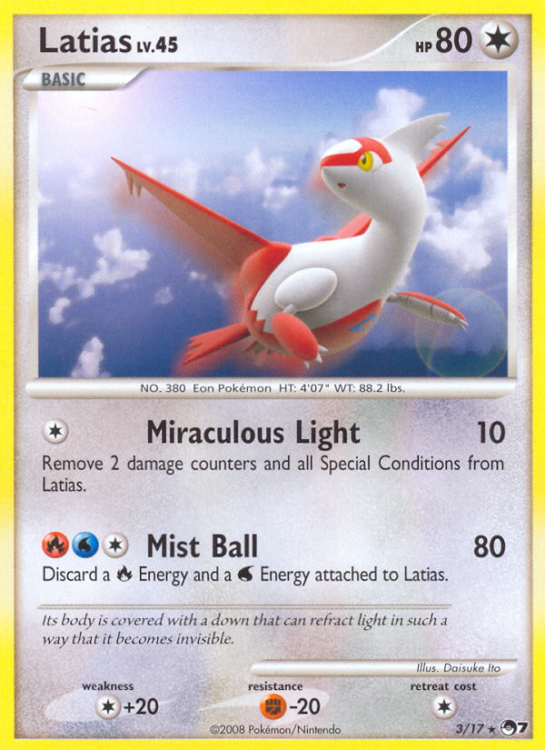 Latias – POP Series 7 3/17 Pokémon card