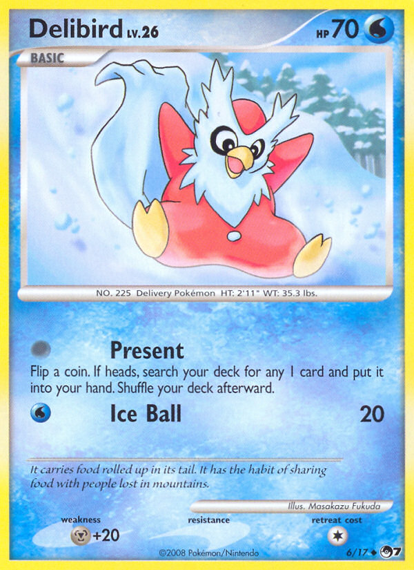 Delibird – POP Series 7 6/17 Pokémon card