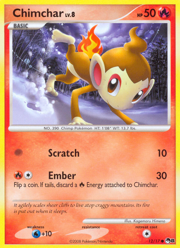 Chimchar – POP Series 8 12/17 Pokémon card