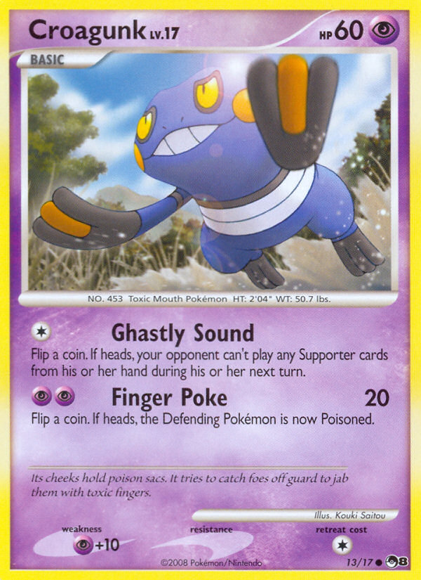 Croagunk – POP Series 8 13/17 Pokémon card