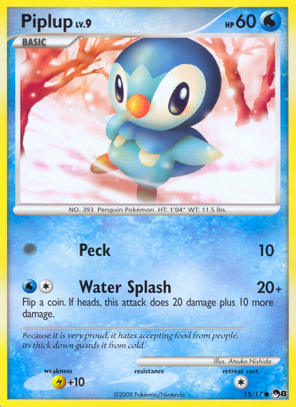 Piplup – POP Series 8 15/17 Pokémon card
