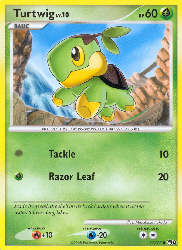 Turtwig – POP Series 8 17/17 Pokémon card