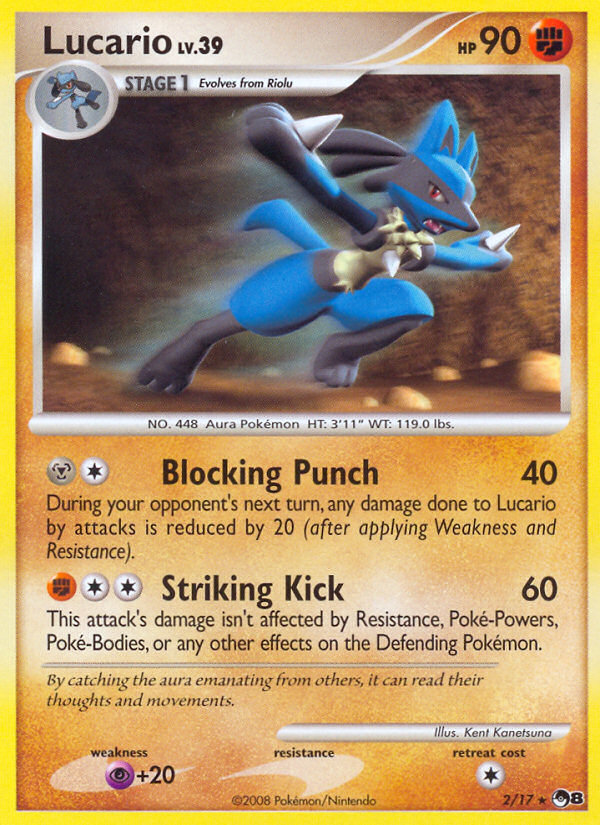 Lucario – POP Series 8 2/17 Pokémon card