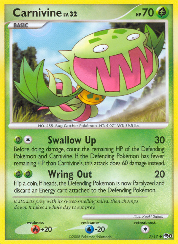 Carnivine – POP Series 8 7/17 Pokémon card