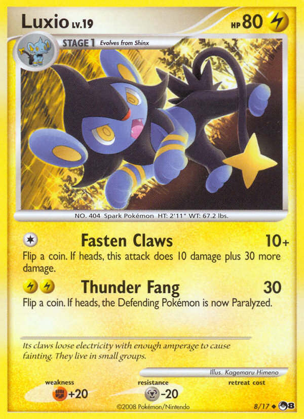 Luxio – POP Series 8 8/17 Pokémon card