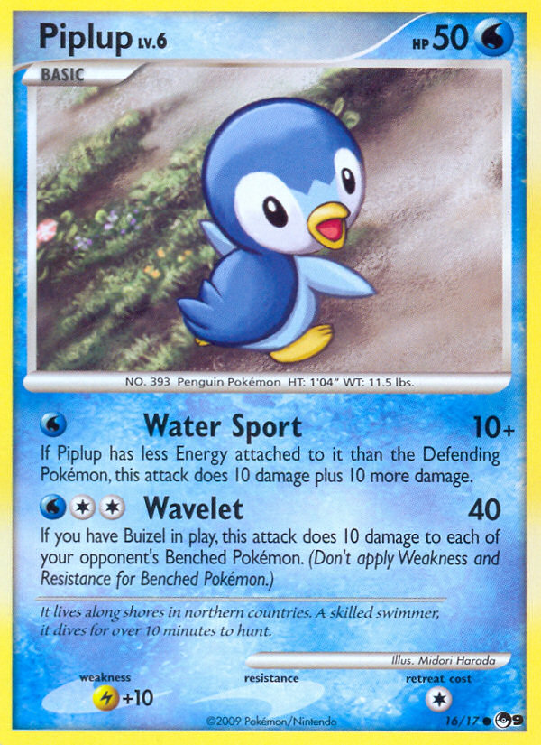 Piplup – POP Series 9 16/17 Pokémon card