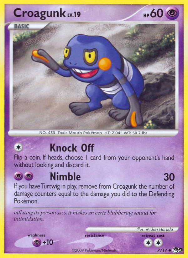 Croagunk – POP Series 9 7/17 Pokémon card