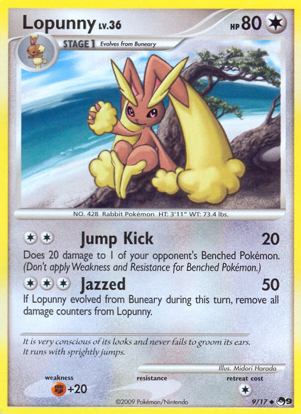 Lopunny – POP Series 9 9/17 Pokémon card