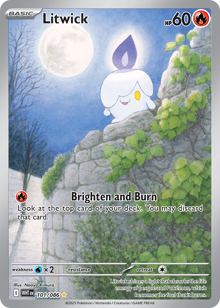 Litwick – White Flare 101/086 Pokémon card