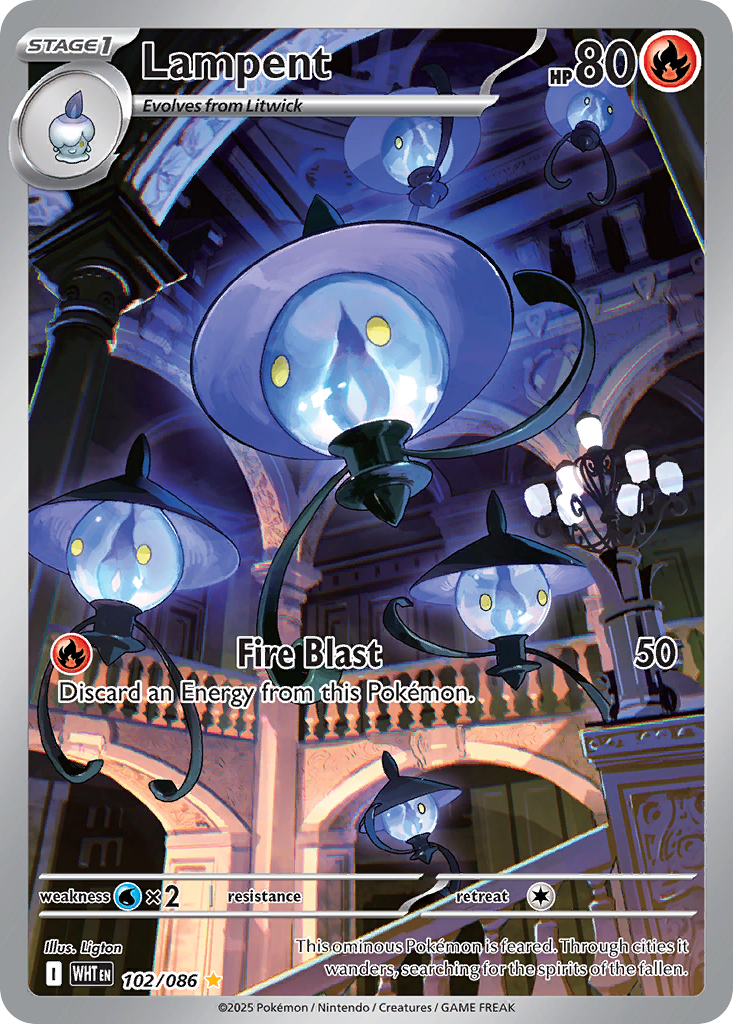Lampent – White Flare 102/086 Pokémon card