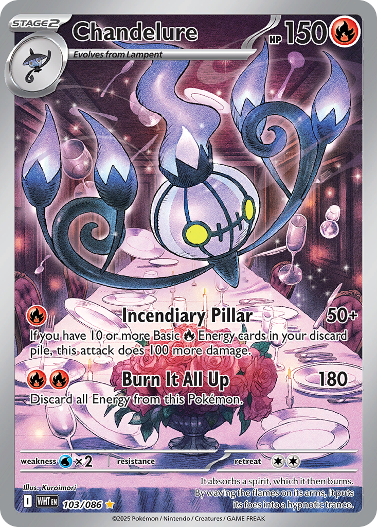 Chandelure – White Flare 103/086 Pokémon card