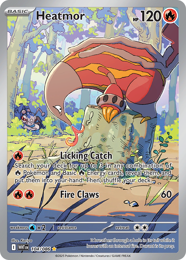 Heatmor – White Flare 104/086 Pokémon card